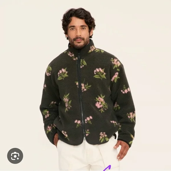 Woolrich X Target Adult L Floral Teddy Jacket Nwt - Picture 4 of 5